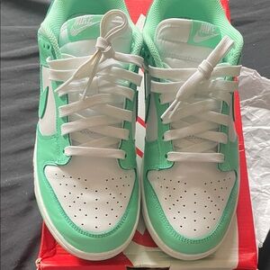 Womens Nike Dunk Mint Green and White